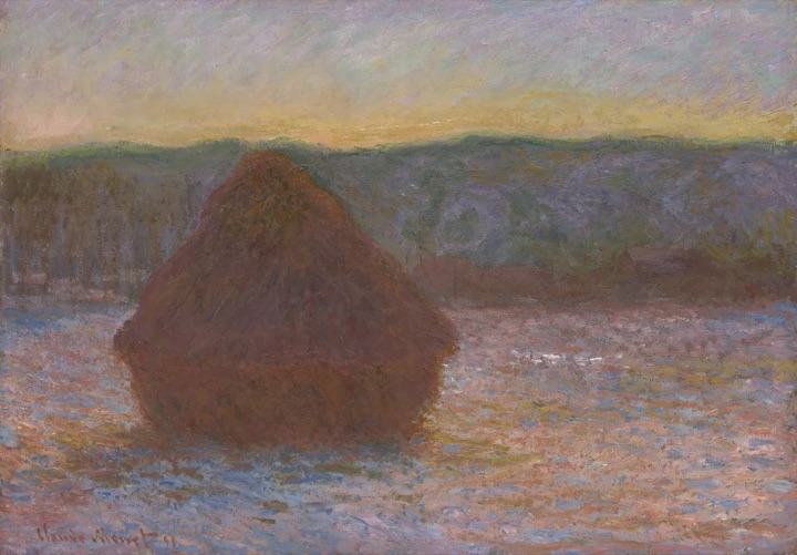 Monet — Grainstack at sunset
