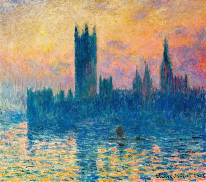 Monet — Houses of Parliament, sunset glow