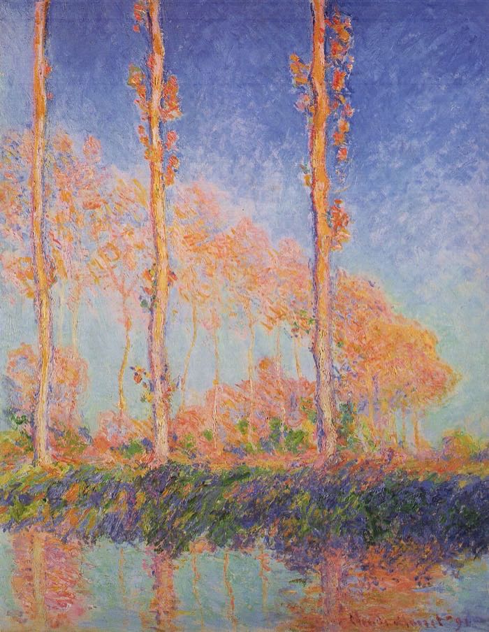 Monet — Poplars in autumn on the Epte