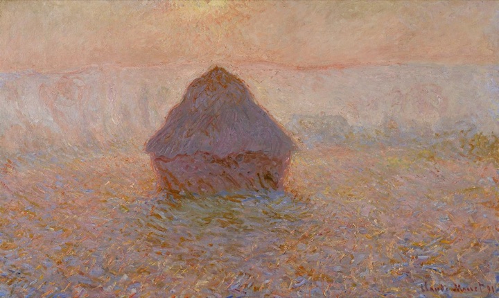 Monet — Wheatstack, sun in the mist